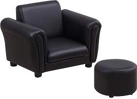 HOMCOM Kindersessel mit Fußhocker Kindercouch