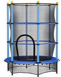 HOMCOM Kindertrampolin blau B/H/L: ca. 140x190x140 