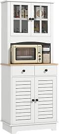 HOMCOM Küchenschrank, Hochschrank mit 2