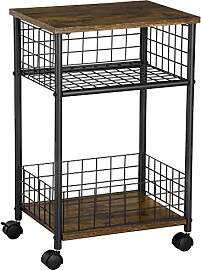 HOMCOM Küchenwagen Rollwagen mit 3 Ebenen