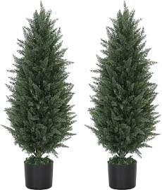 HOMCOM Künstliche Zypresse 2er-Set groß 90 cm