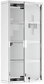 HOMCOM Medizinschrank Arzneischrank aus Edelstahl, 