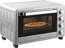 HOMCOM Mini Backofen 32L 100 °C-230 °C 1600 W