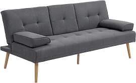 HOMCOM Schlafsofa, 3-Sitzer Sofa, Schlafcouch mit