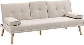 HOMCOM Schlafsofa, 3-Sitzer Sofa, Schlafcouch mit