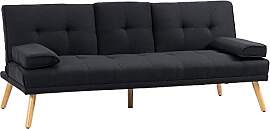 HOMCOM Schlafsofa, 3-Sitzer Sofa, Schlafcouch mit