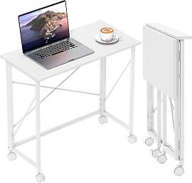 HOMCOM Schreibtisch Computertisch mit Rollen