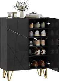 HOMCOM Schuhschrank mit 2 Türen, Schuhregal,