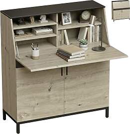 HOMCOM Sekretär-Schreibtisch 100 cm, Moderner