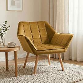 HOMCOM Sessel Wohnzimmer Ohrensessel Loungesessel
