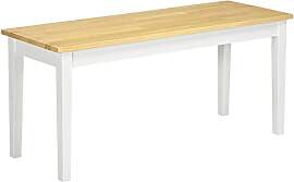 HOMCOM Sitzbank 2-Sitzer Holzbank Essbank bis 220