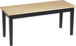 HOMCOM Sitzbank 2-Sitzer Holzbank Essbank bis 220