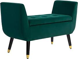 HOMCOM Sitzbank mit Stauraum Armlehnen Polsterbank 