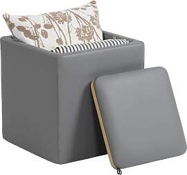 HOMCOM Sitzhocker mit Stauraum Hocker mit Deckel,