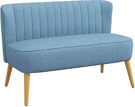 HOMCOM Sofa 2 Sitzer Couch, Kleine Loveseat mit