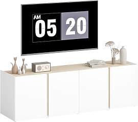 HOMCOM TV Schrank Lowboard für Fernseher bis zu