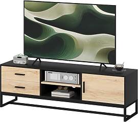HOMCOM TV Schrank TV Board mit Schrankfach,