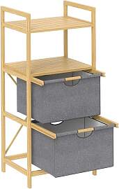 HOMCOM Wäschekorb 35,4 L Wäschesammler mit 2