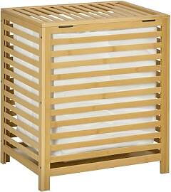 HOMCOM Wäschekorb Wäschetruhe 55L Wäschebox,
