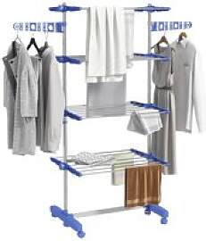 HOMCOM Wäscheständer blau Polypropylen B/H/L: