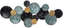 HOMCOM Wand-Element blau Edelstahl B/H/L: ca.