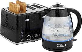 HOMCOM Wasserkocher Toaster Set, 1,7L 2200W