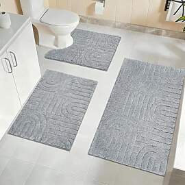 Homcomodar Badezimmerteppich Set 3 Weicher