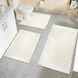 Homcomodar Badezimmerteppich Set 3 Weicher