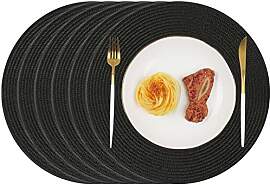Homcomodar Platzsets Abwaschbar Runde Tischsets