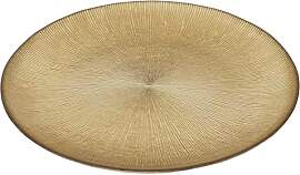 Home Deco Factory, KA6135, Gold Glass Plate 21 cm, 