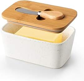 HOME DECOR Butterdose Keramik, Butterglocke mit