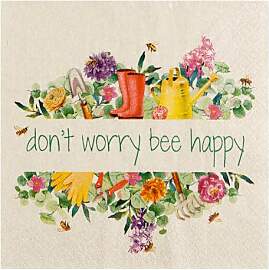 HOME FASHION Serviette Be Happy 20 Stk. 33x33 cm