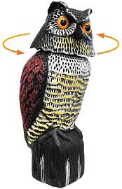 Home It® Vogelschreck Eule mit 360° drehbarem