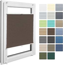 Home-Vision® Premium Faltrollo Plissee ohne