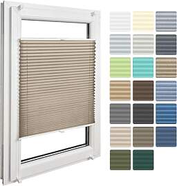 Home-Vision® Premium Faltrollo Plissee ohne