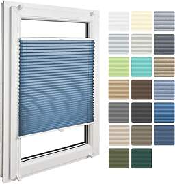 Home-Vision® Premium Faltrollo Plissee ohne