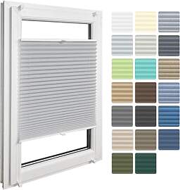 Home-Vision Premium Faltrollo Plissee ohne Bohren