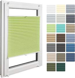 Home-Vision Premium Faltrollo Plissee ohne Bohren