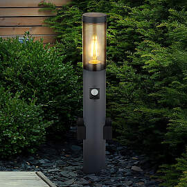 home24 Außenleuchte I 60cm Schwarz/Grau/Anthrazit