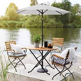 home24 Balkonset 3-tlg. 53 x 90 x 59cm Braun/Braun