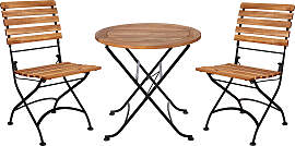 home24 Balkonset 3-tlg. 54 x 89 x 46cm Braun/Braun