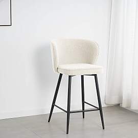 home24 Barhocker Karba 2er-Set 49 x 97 x 53cm Weiß