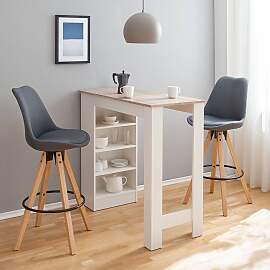 home24 Barstuhl 49 x 112 x 55cm 4er Set Webstoff