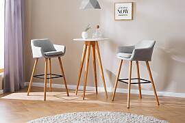 home24 Barstuhl 55 x 101 x 54cm 2er Set Webstoff