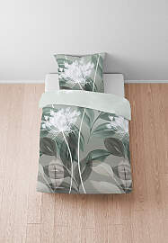home24 Biber-Bettwäsche Blätterranke 135 x 200