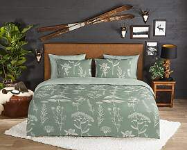 home24 Biber-Bettwäsche Herbs 200 x 200 cm + 2