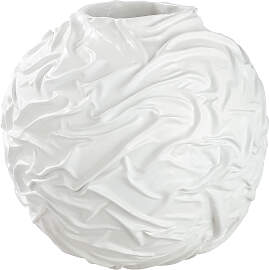 home24 Bodenvase Drapes organisch Kugel Ø 50cm