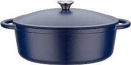 home24 Bräter 2-teilig 37 x 35 x 17cm Blau