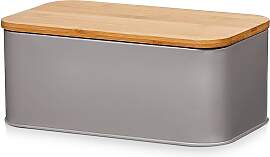 home24 Brotkasten Borneo 30 x 12 x 18cm Grau/Taupe