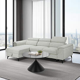 home24 Couchtisch Campton rund Ø 80cm Schwarz/Grau